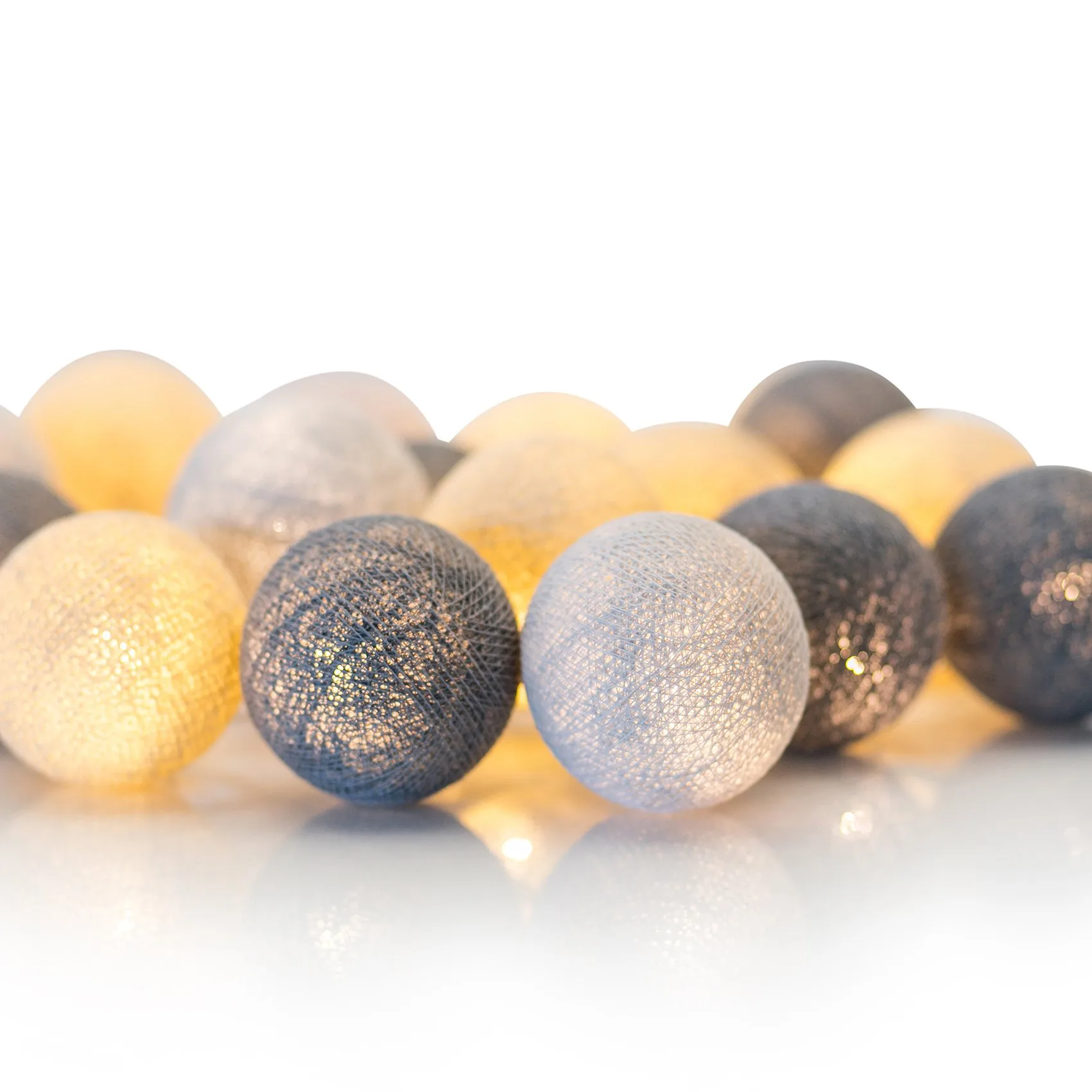 Guirnalda de luces Greige, 35 bolas Irislights