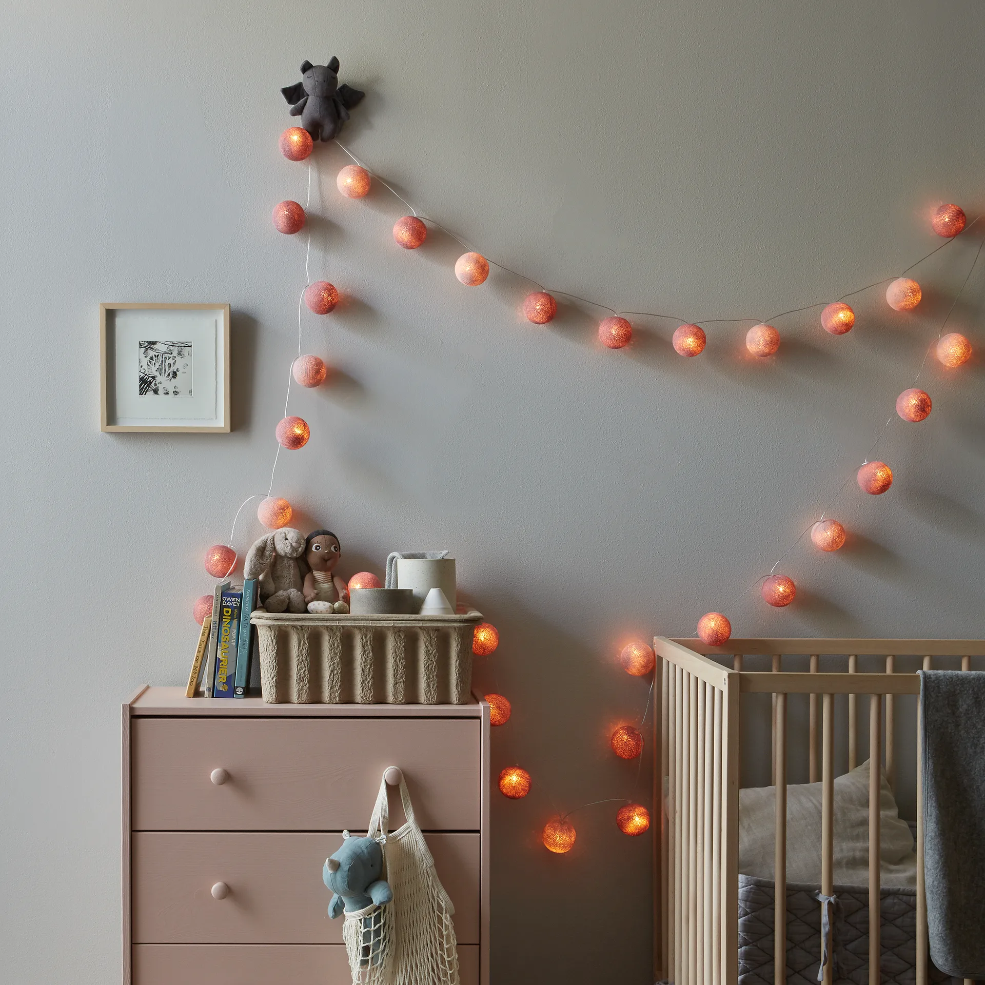 Guirnalda de luces Irislights French rose, 20 bolas Irislights