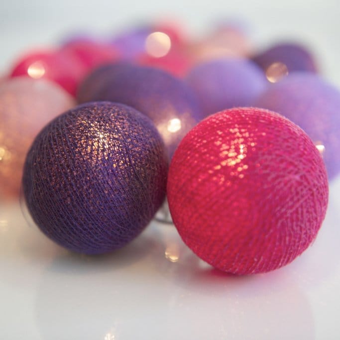 Guirnalda de luces Vivid Violet, 20 bolas Irislights