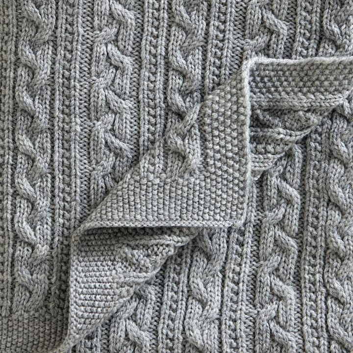 Manta para bebé Jack o Juno lana merino tejida 80x100 cm, Light grey Jack o Juno