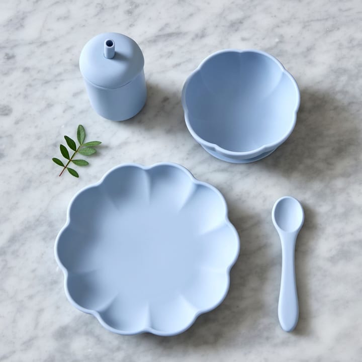 Vajilla infantil Little Poppy 4 piezas, Pale blue Jack o Juno