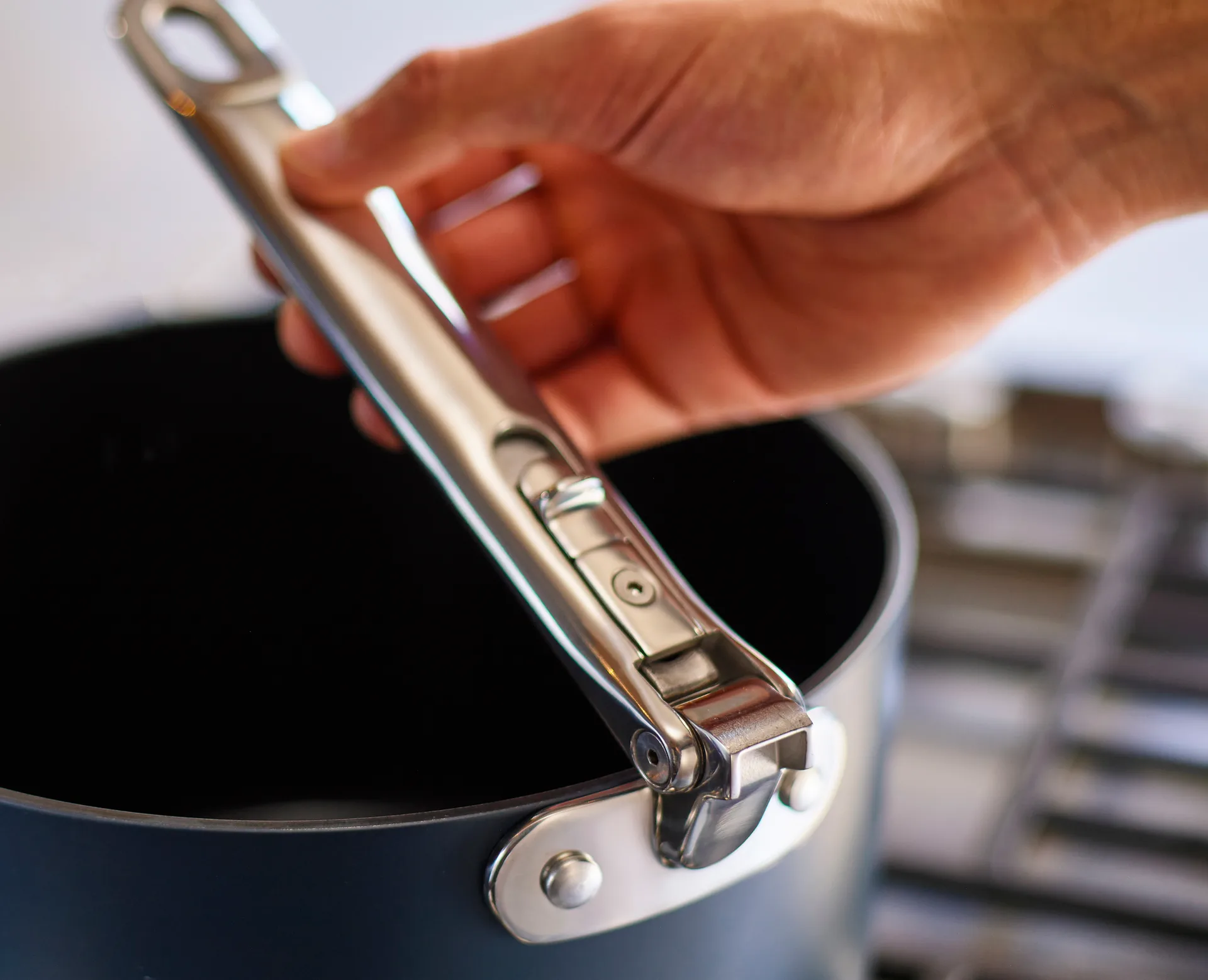 Batería de cocina antiadherente Space 8 piezas, Azul Joseph Joseph