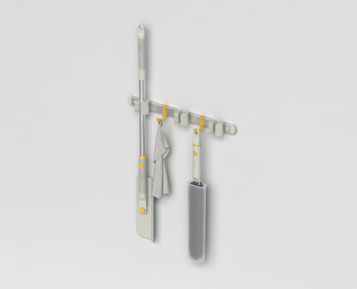 Cleantech Carril de almacenamiento de herramientas de limpieza, Plata Joseph Joseph