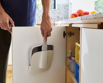 Cleantech Recogedor y cepillo para interiores montado en la pared con protector - Stone - Joseph Joseph