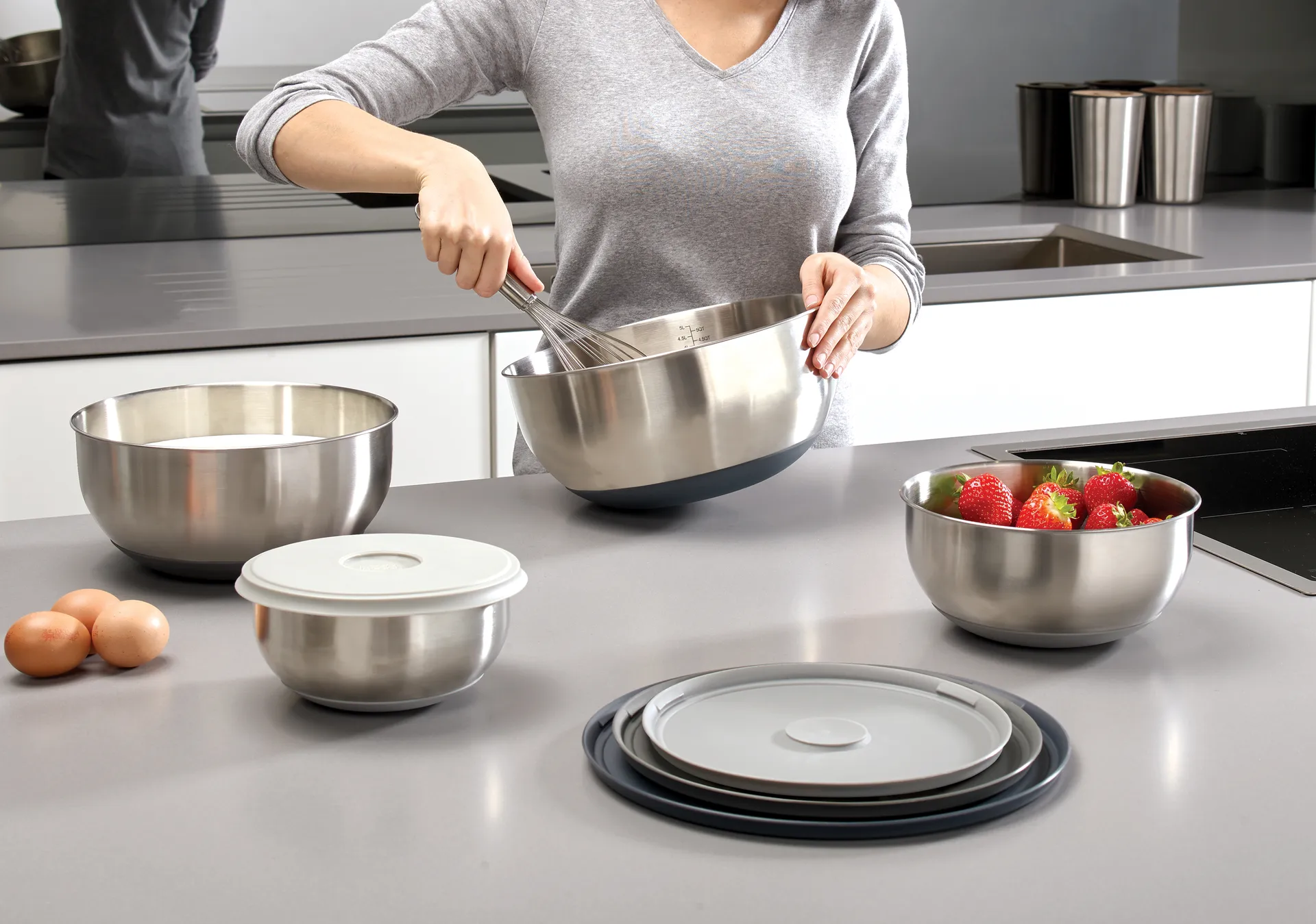 Cuencos Nest prep & store 8 piezas, Acero Joseph Joseph