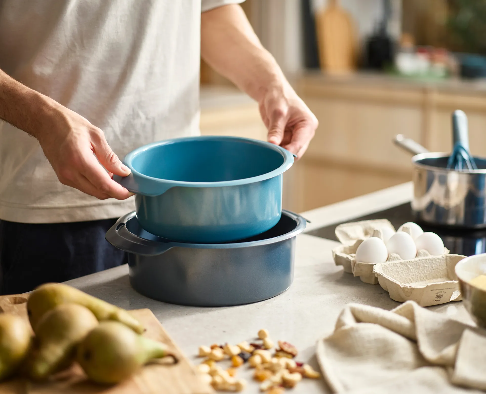 Molde para hornear redondo Nest bake 2 piezas, Azul Joseph Joseph