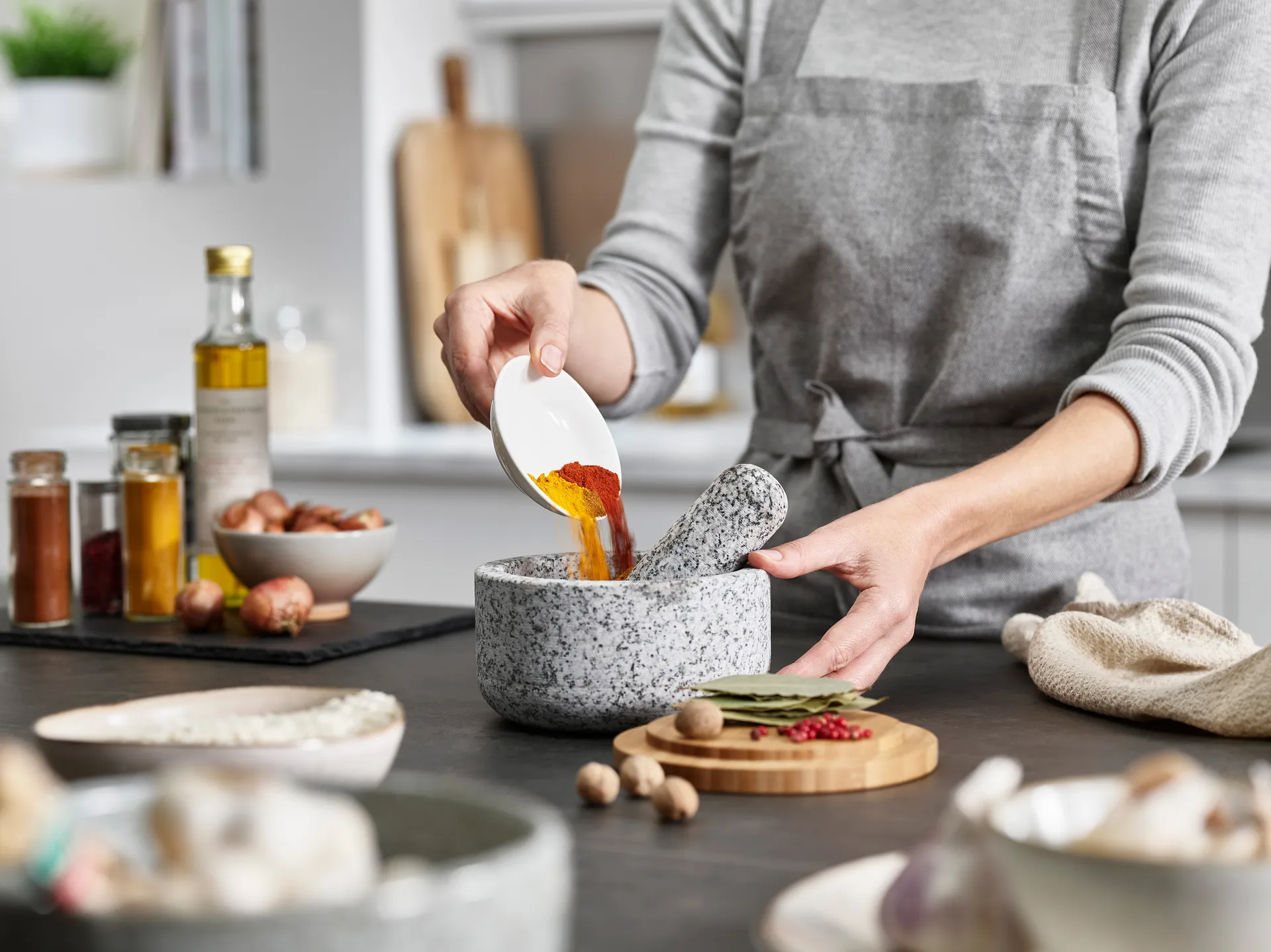 Mortero Dash Ø15,5 cm, Bambú de granito Joseph Joseph