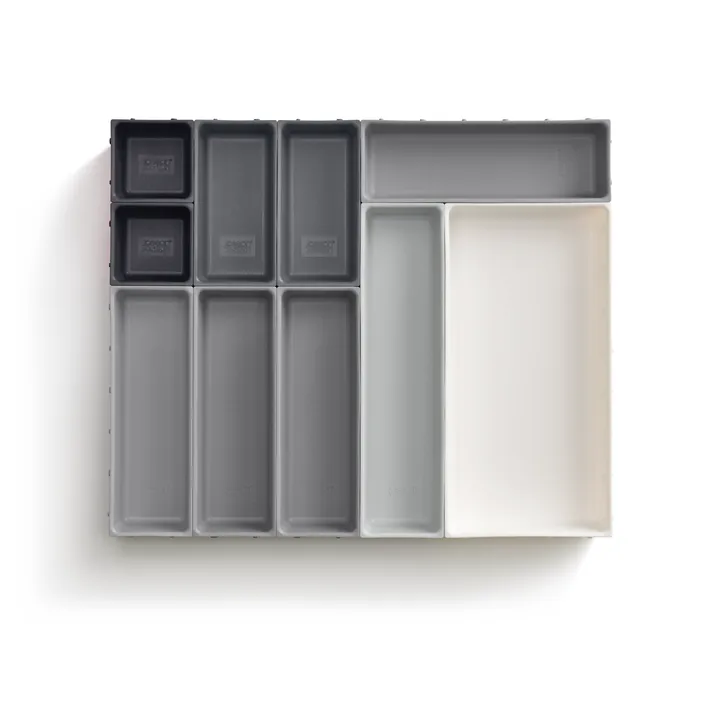 Organizador de cajones Blox 10 piezas - Gris - Joseph Joseph
