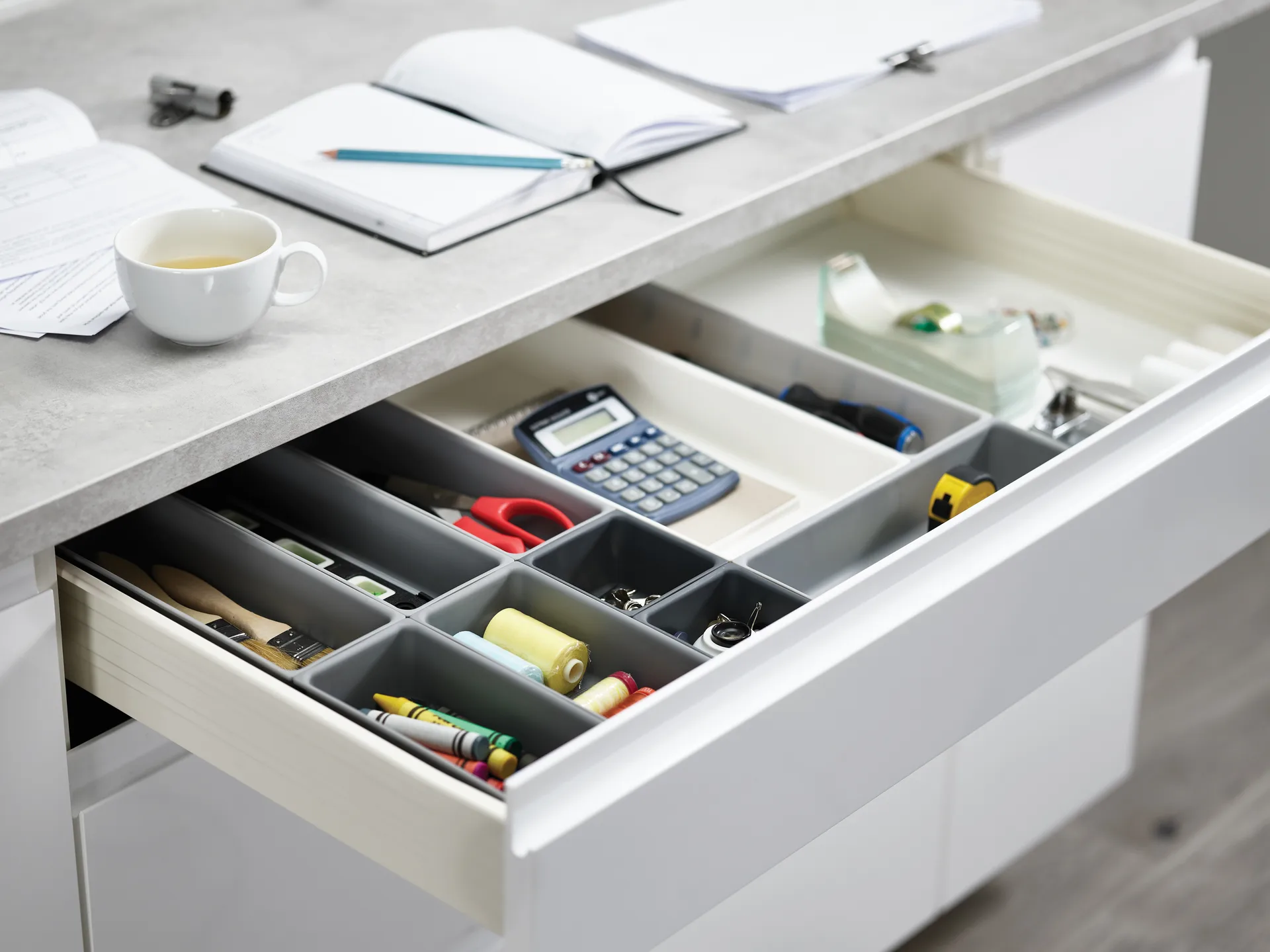 Organizador de cajones Blox 10 piezas, Gris Joseph Joseph