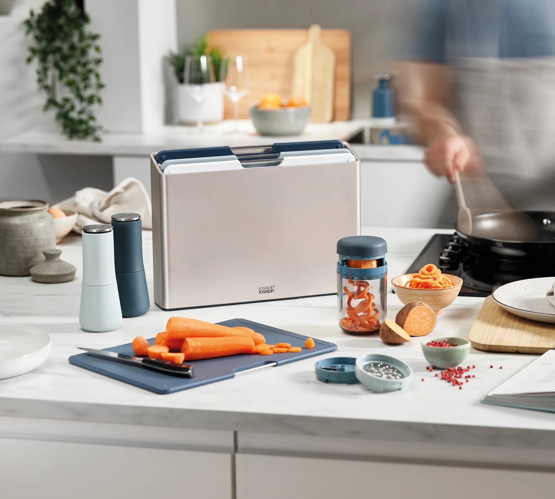 Set de molinillos de sal y pimienta Milltop editions 16,9 cm, Azul Joseph Joseph