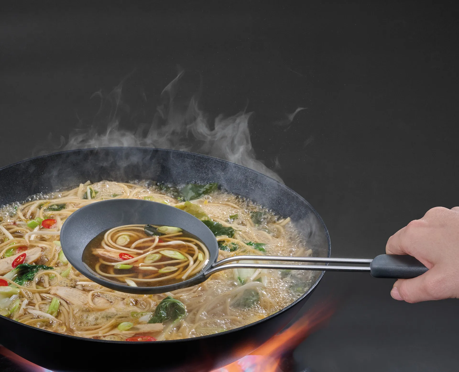 Set de wok Nest fusion 3 piezas, Negro Joseph Joseph