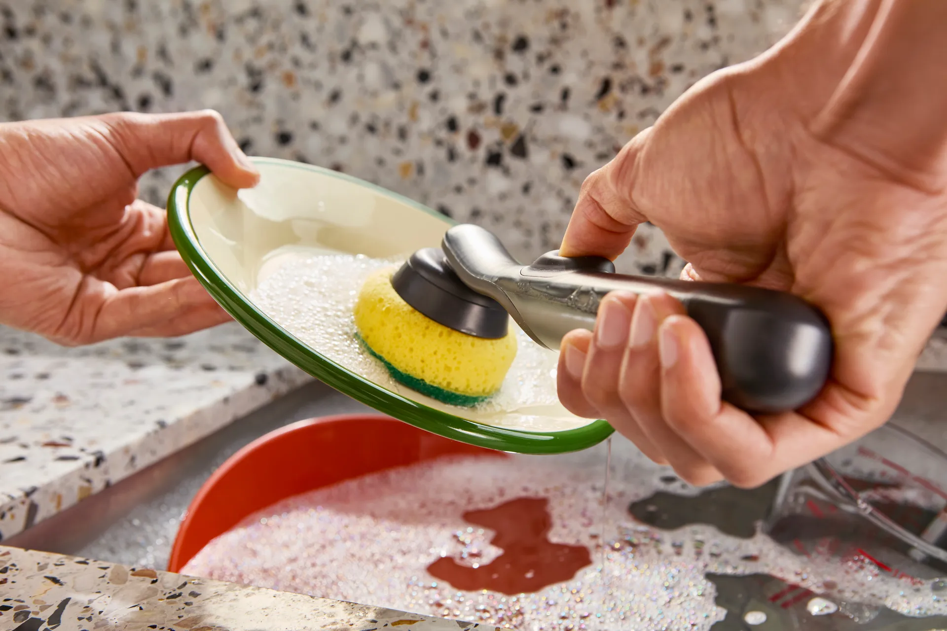 Sinktech Cabezales de repuesto para esponja de cocina, 2-pack, Yellow Joseph Joseph