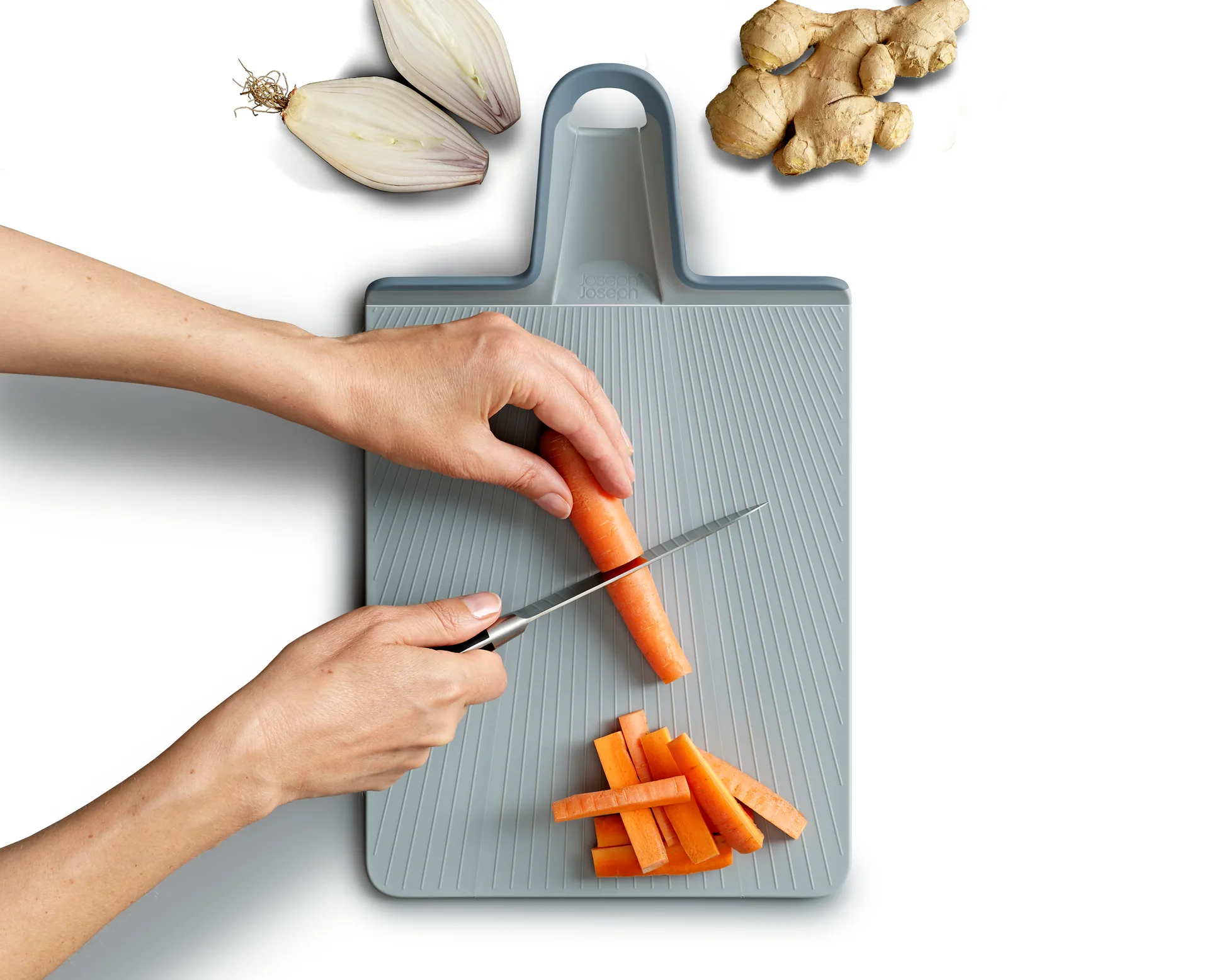 Tabla de cortar Chop2pot plus azul claro, Regular Joseph Joseph