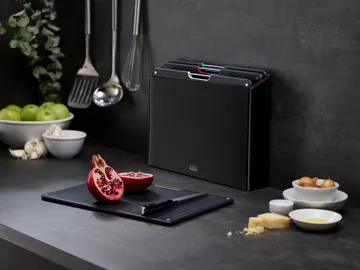 Tablas de cortar Folio steel 4 piezas - Negro - Joseph Joseph