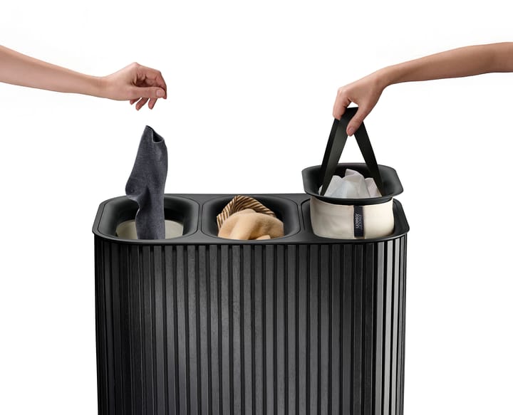 Tota Trio Luxe cesta de ropa 90 L, Black Joseph Joseph