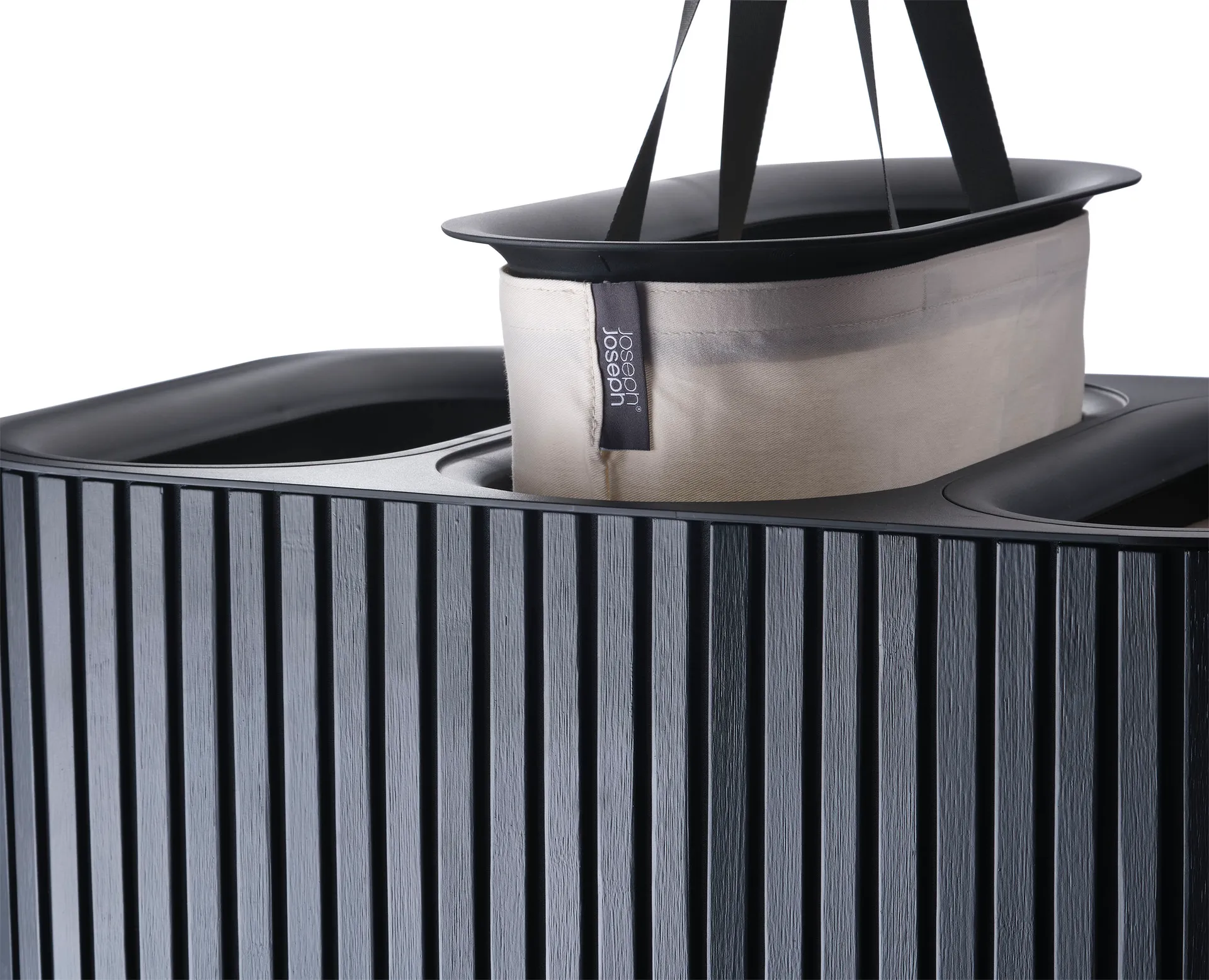 Tota Trio Luxe cesta de ropa 90 L, Black Joseph Joseph