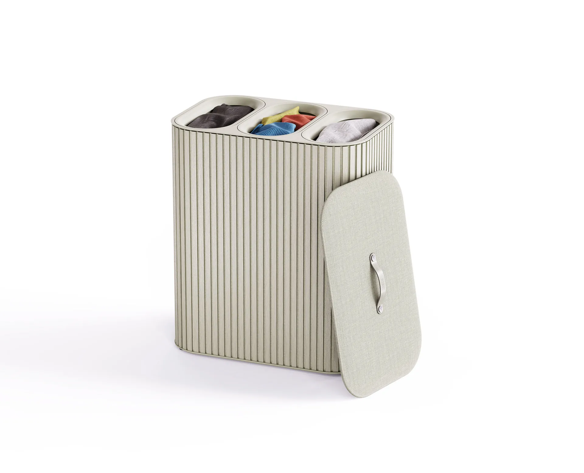 Tota Trio Luxe cesta de ropa 90 L, Ecru Joseph Joseph