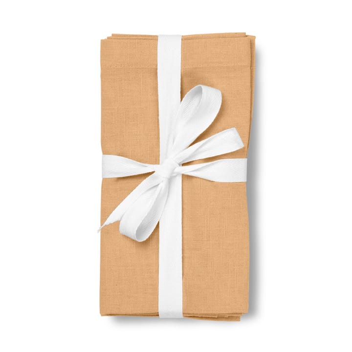 4 Servilletas de tela Basic, ocre Juna