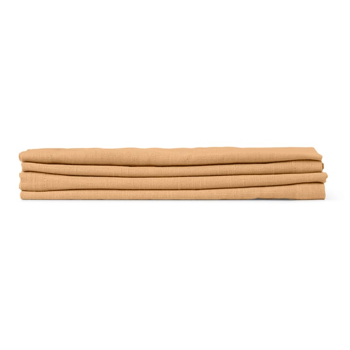 4 Servilletas de tela Basic, ocre Juna