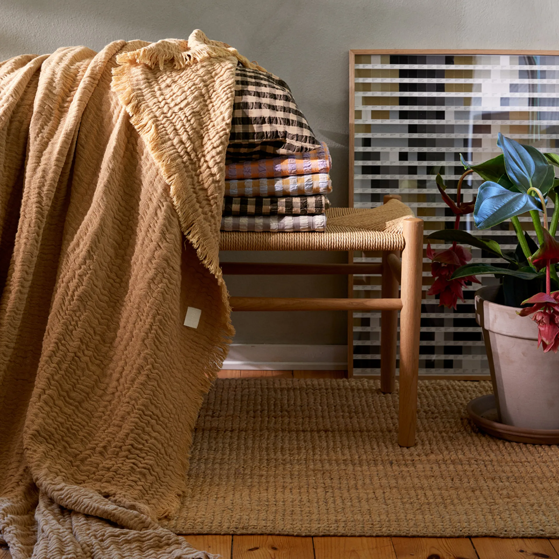 Colcha de cama Reloved 190x240 cm, Sand Juna