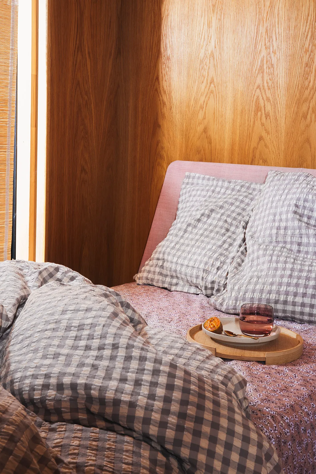 Funda de almohada Bæk&Bølge 50x60 cm, gris-abedul Juna