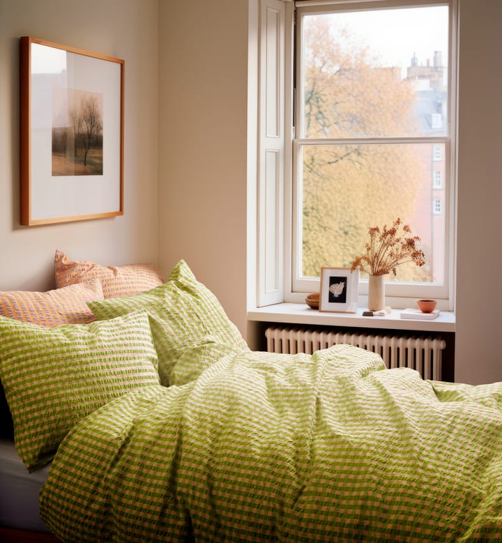 Funda de almohada Bæk&Bølge 60x63 cm, Verde-rosa claro Juna