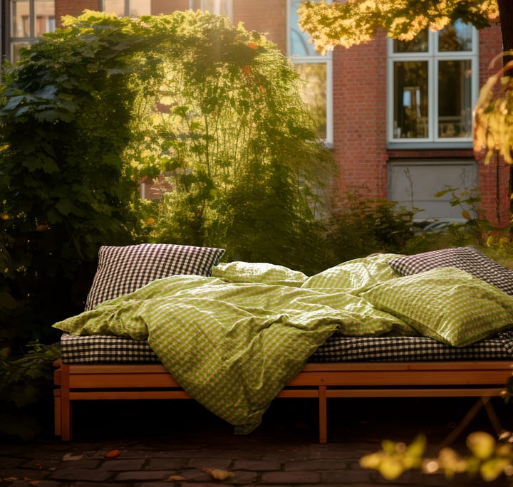 Funda de almohada Bæk&Bølge 60x63 cm, Verde-rosa claro Juna