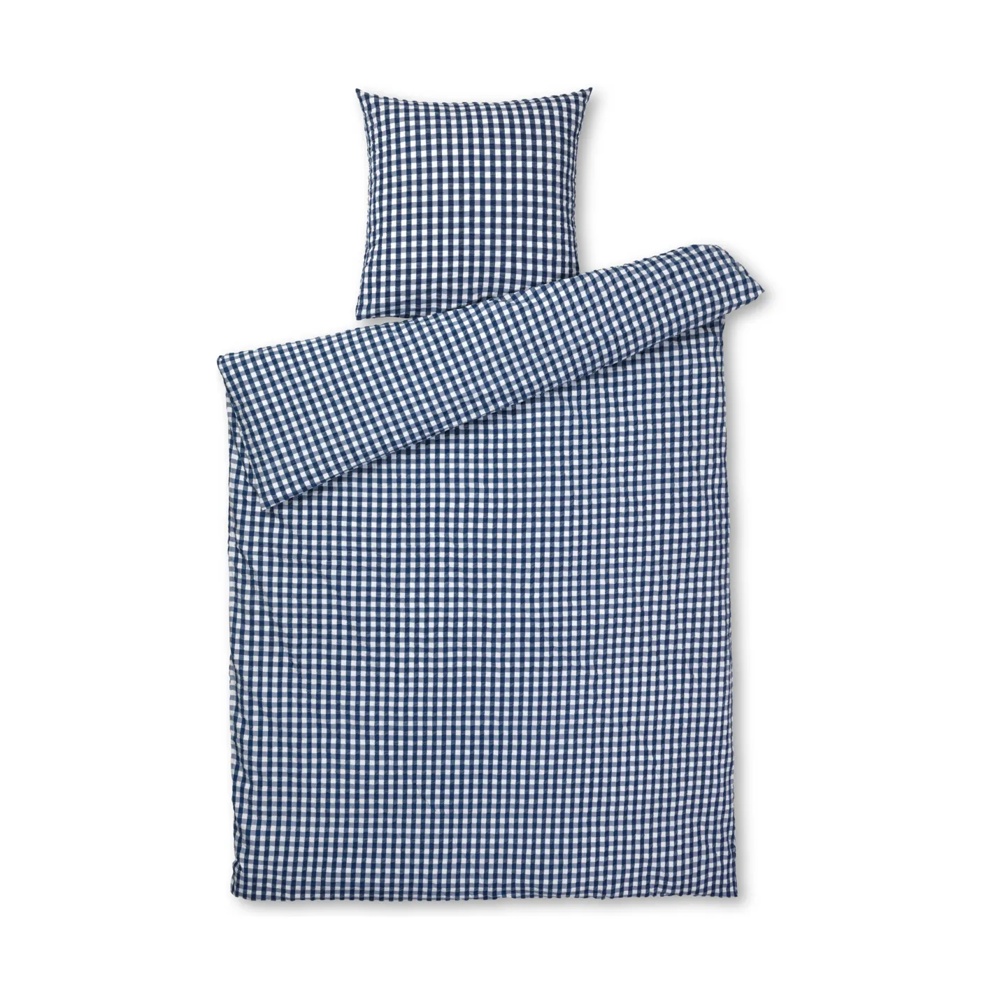 Juego de cama Bæk&Bølge 150x210 cm, Azul oscuro-blanco Juna