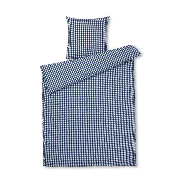 Juego de cama Bæk&Bølge 150x210 cm - Azul oscuro-blanco - Juna