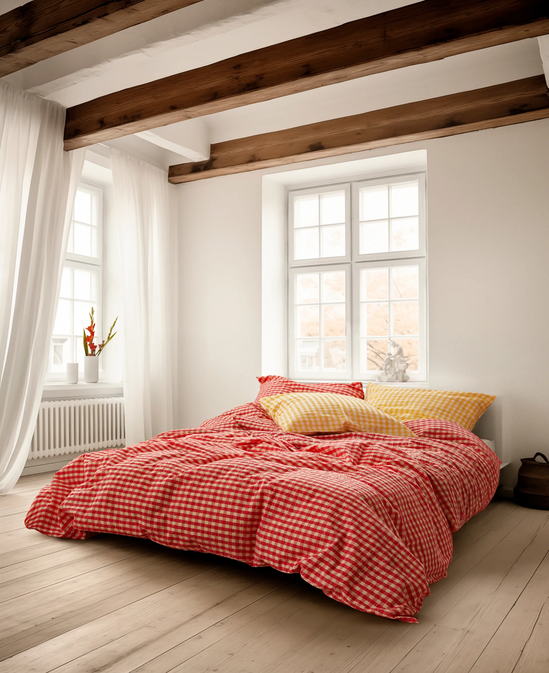 Juego de cama Bæk&Bølge 150x210 cm, Rojo-amarillo Juna