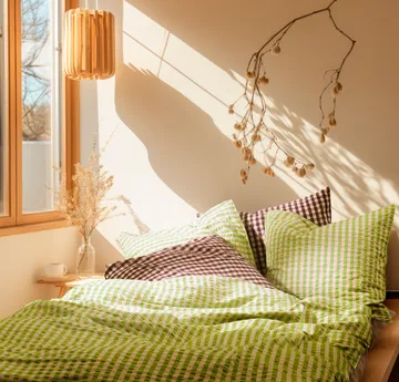 Juego de cama Bæk&Bølge 150x210 cm - Verde-rosa claro - Juna