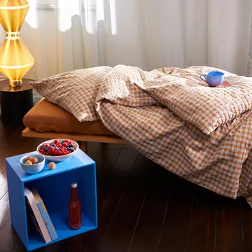 Juego de cama Bæk&Bølge 220x220 cm - Azul claro-arena - Juna