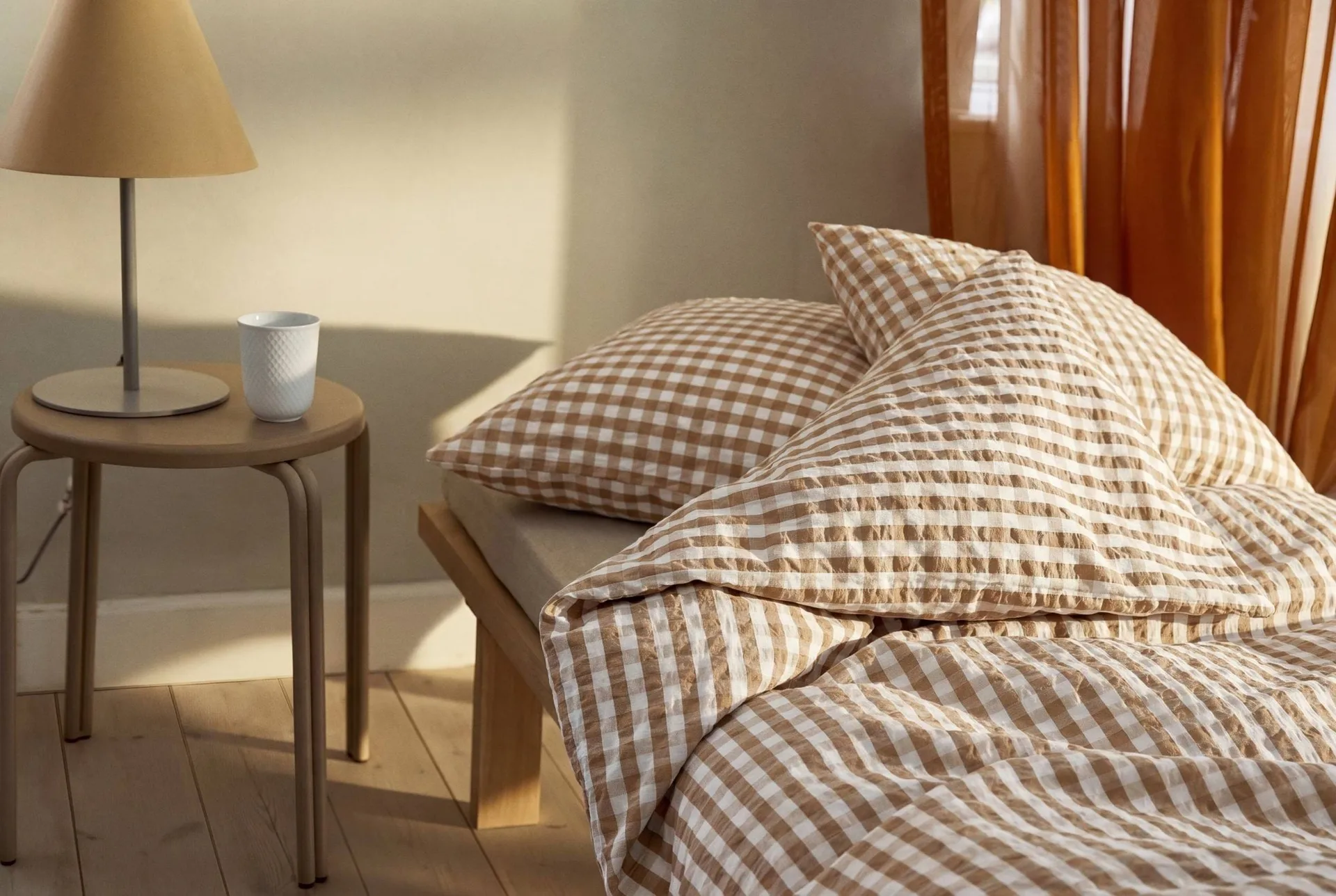 Juego de cama Bæk&Bølge 220x220 cm, Caramelo-offwhite Juna