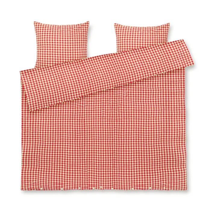 Juego de cama Bæk&Bølge 220x220 cm - Rojo-amarillo - Juna