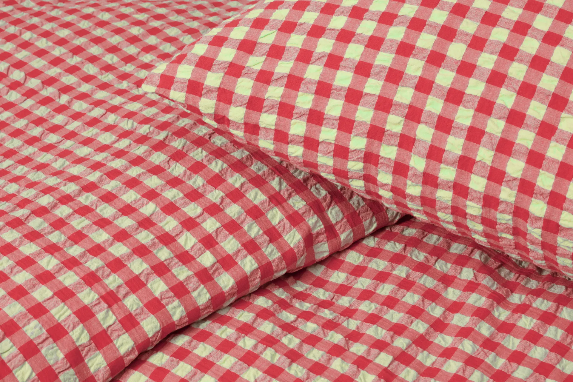 Juego de cama Bæk&Bølge 220x220 cm, Rojo-amarillo Juna