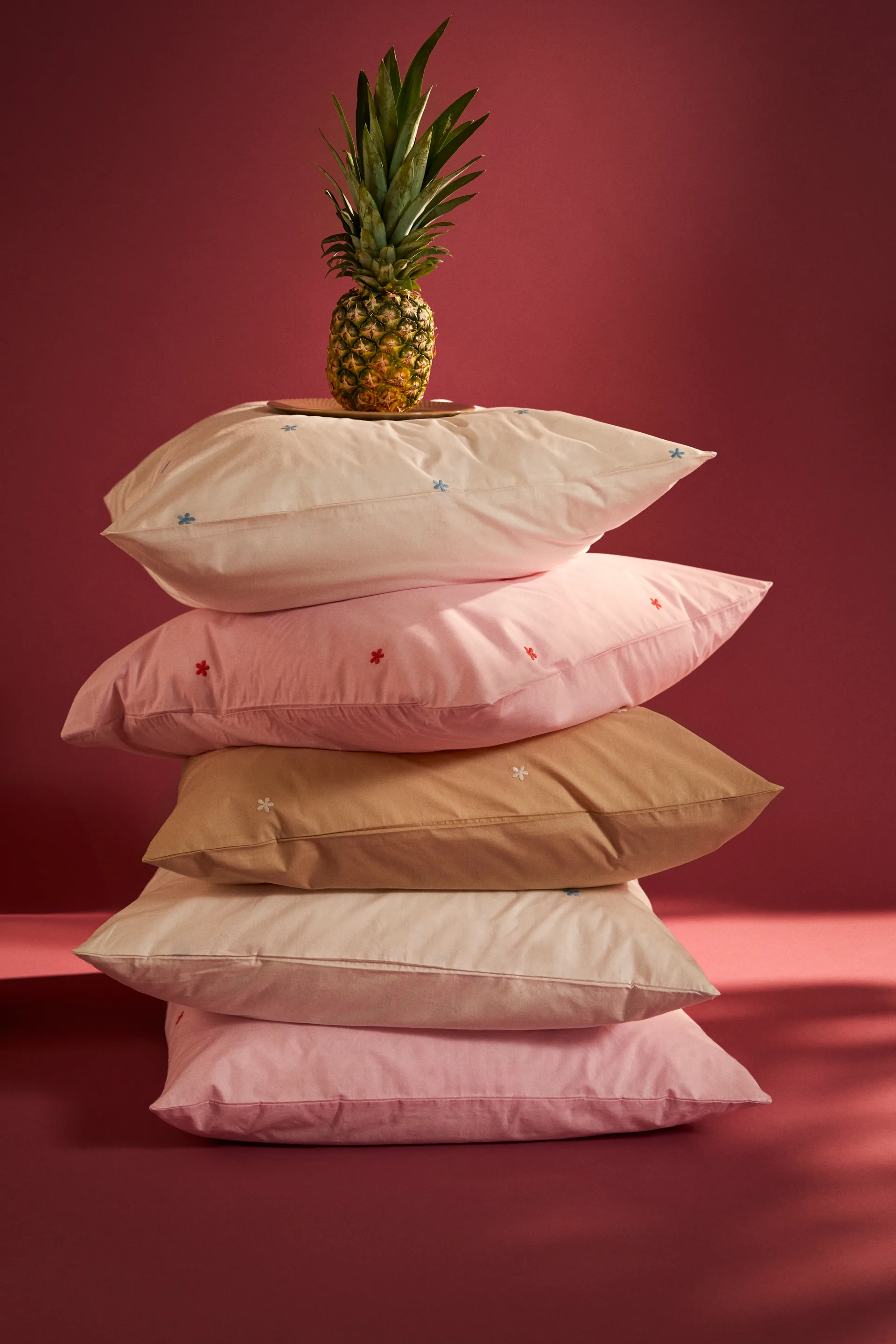 Juego de cama Daisy 150x210 cm, Blanco-azul claro Juna