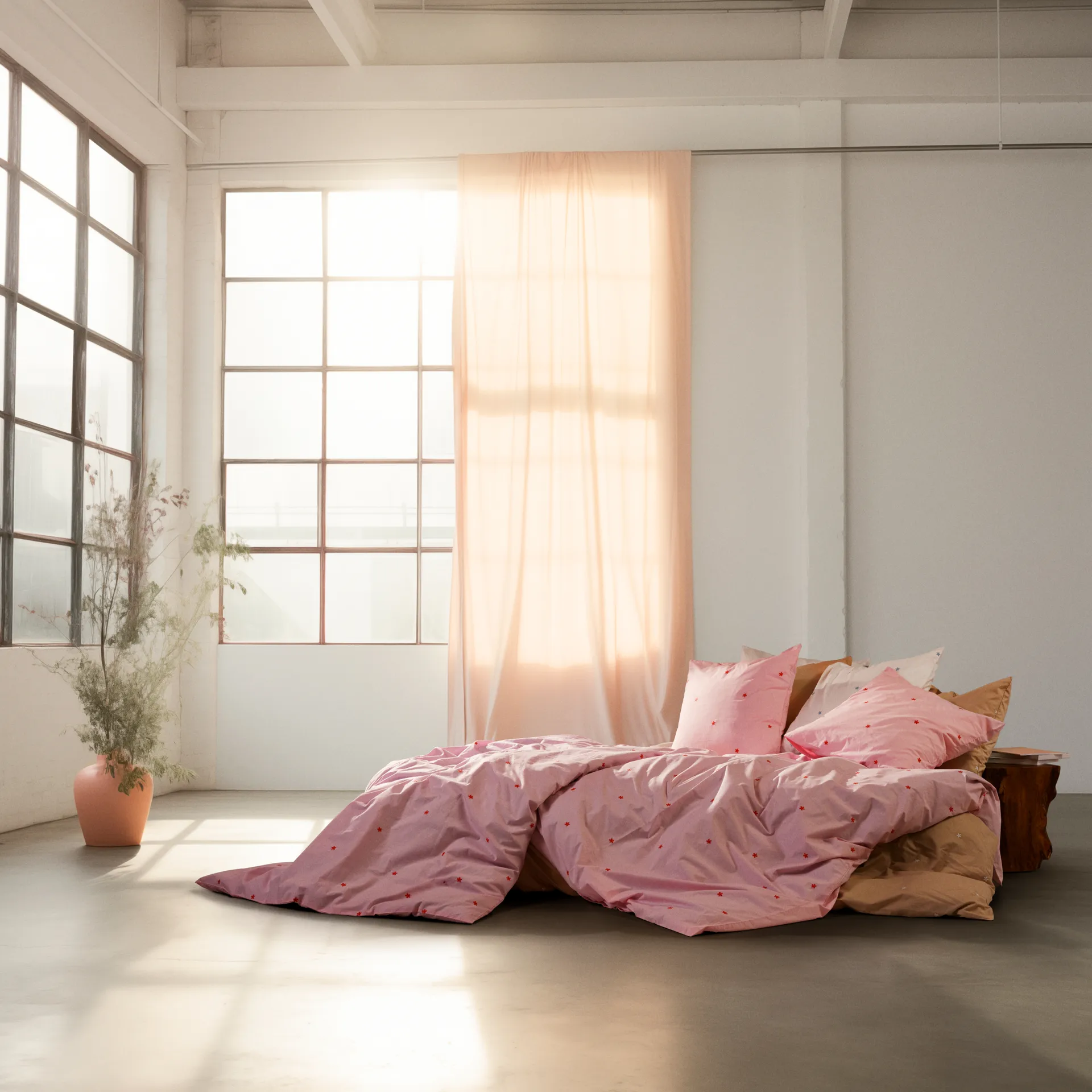 Juego de cama Daisy 150x210 cm, Pink-rojo Juna