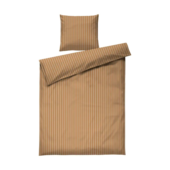 Juego de cama Soft, 150x210/50x60 cm - Caramelo-offwhite - Juna