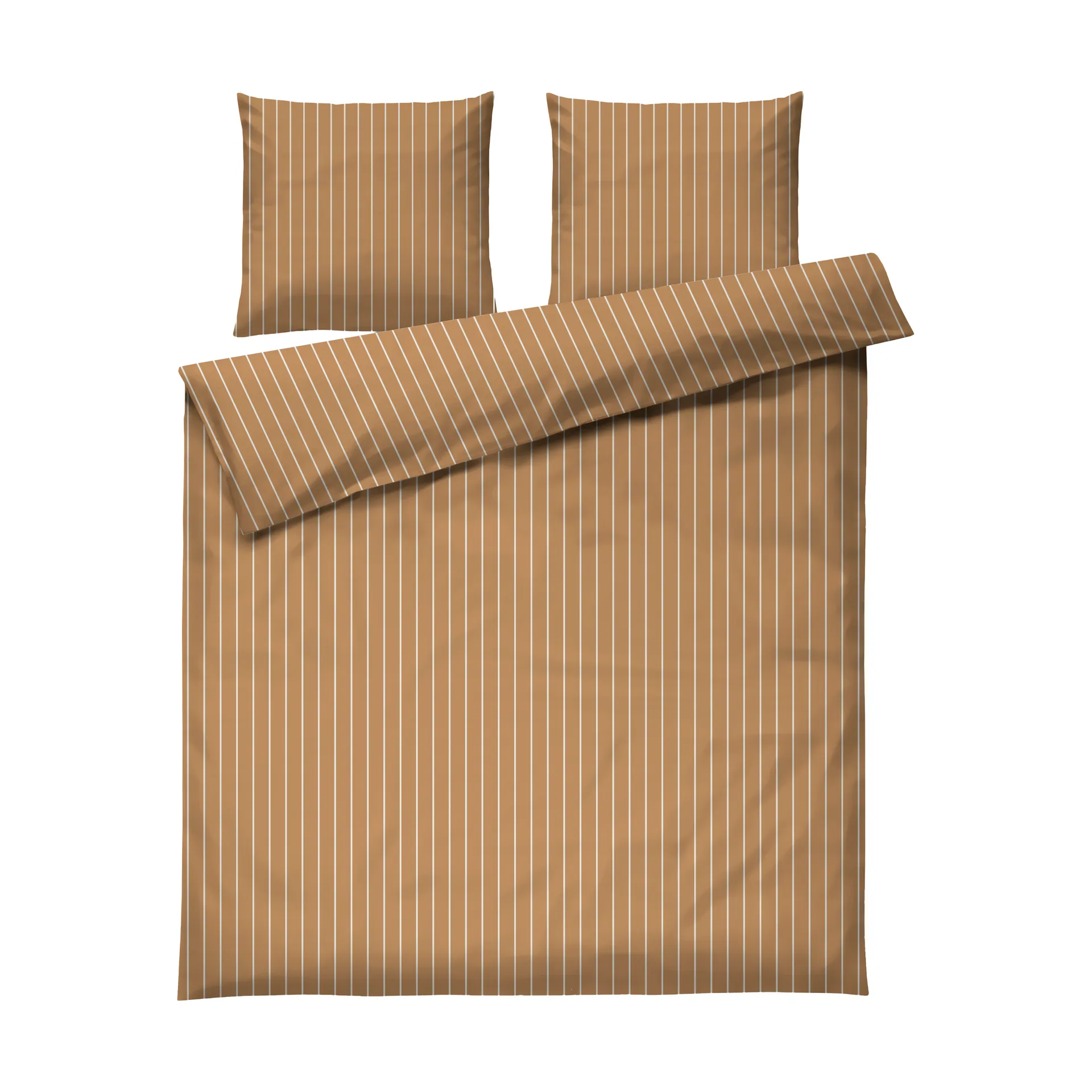 Juego de cama Soft, 220x220/2x50x60 cm, Caramelo-offwhite Juna
