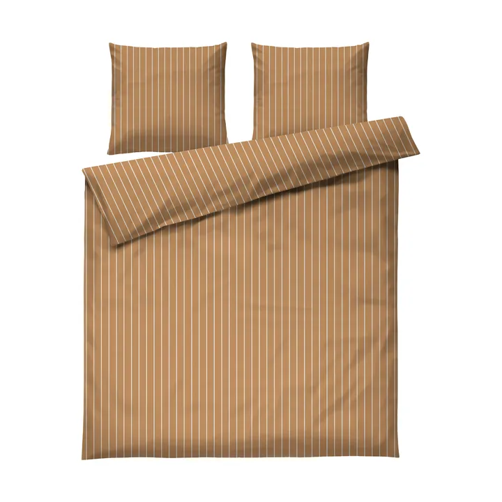 Juego de cama Soft, 220x220/2x50x60 cm - Caramelo-offwhite - Juna