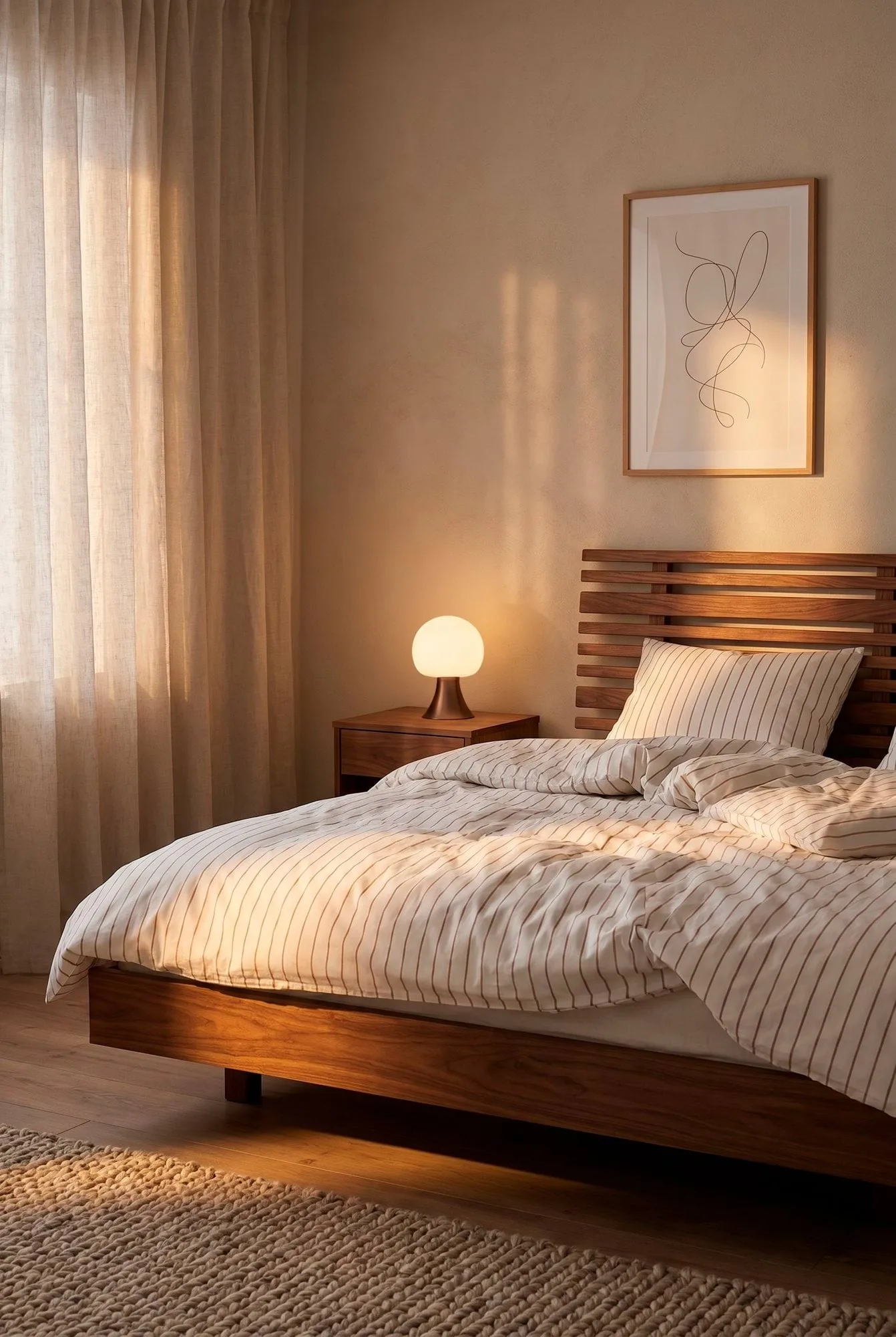 Juego de cama Soft, 220x220/2x50x60 cm, Offwhite-caramelo Juna