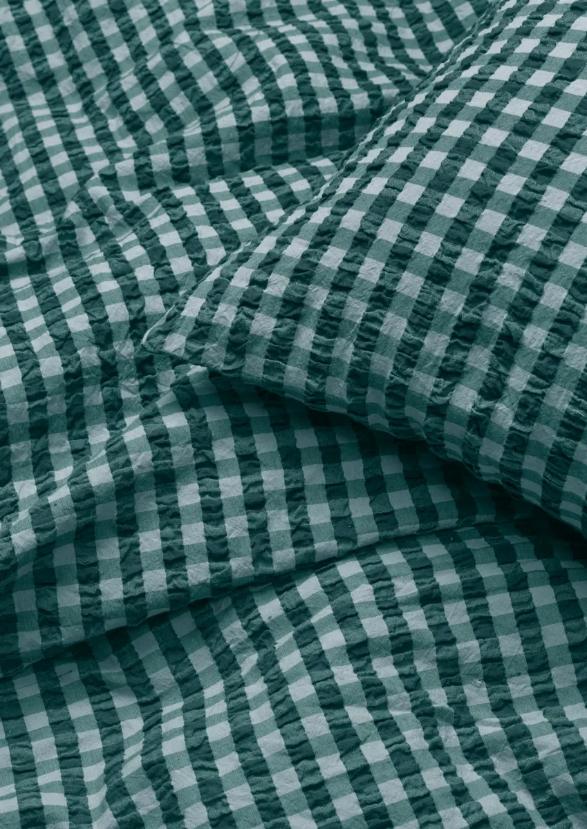 Juego de funda nórdica Bæk&Bølge 140x220 cm, Verde-azul claro Juna