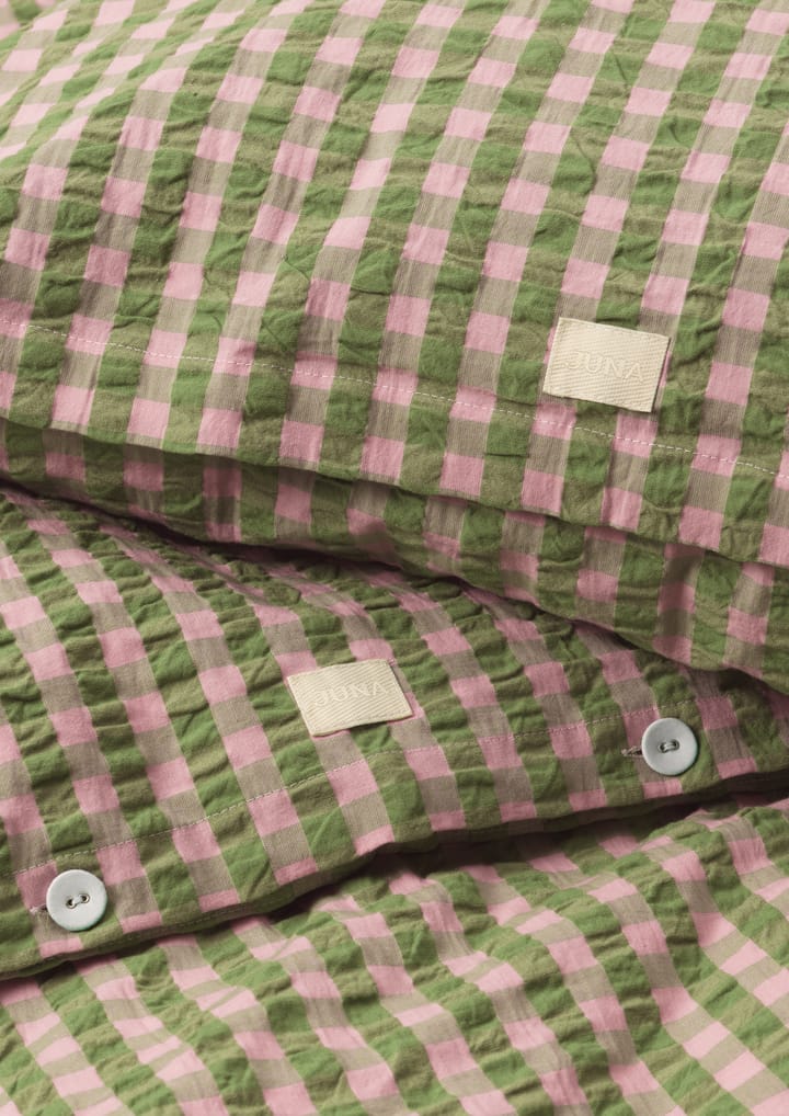Juego de funda nórdica Bæk&Bølge 140x220 cm, Verde-rosa claro Juna