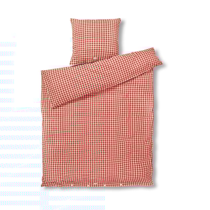 Juego de funda nórdica Bæk&Bølge 150x210 cm - Rojo-amarillo - Juna
