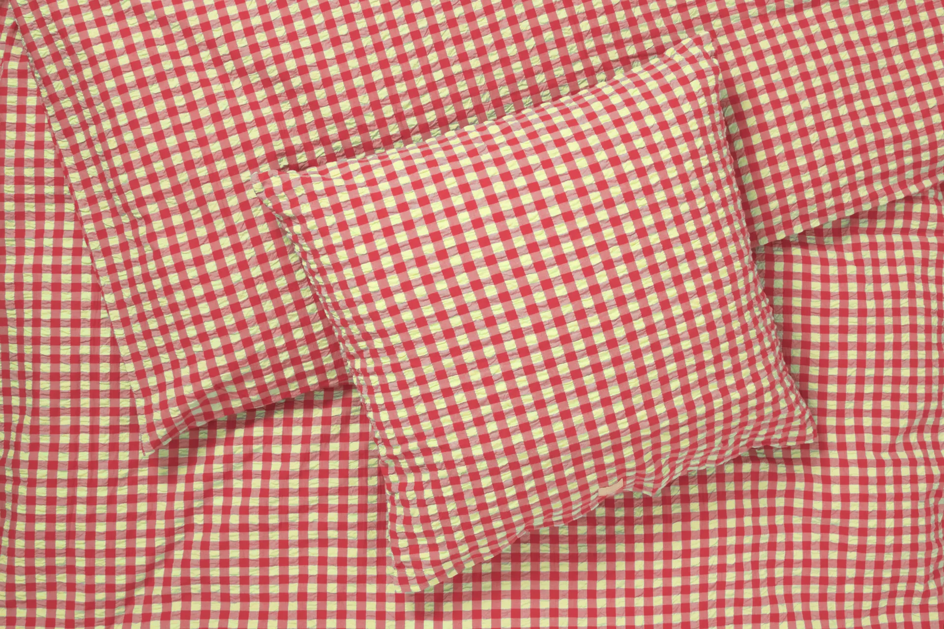 Juego de funda nórdica Bæk&Bølge 150x210 cm, Rojo-amarillo Juna