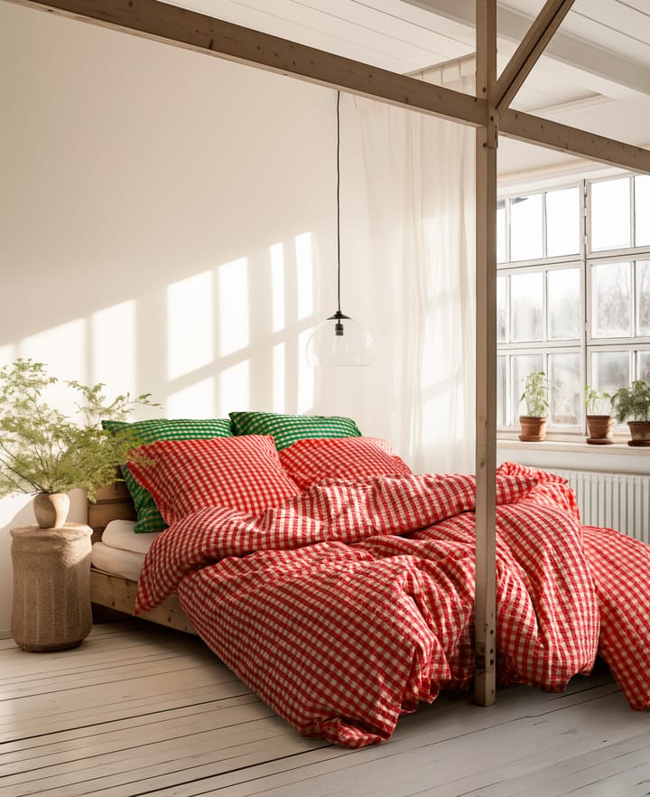 Juego de funda nórdica Bæk&Bølge 150x210 cm, Rojo-amarillo Juna