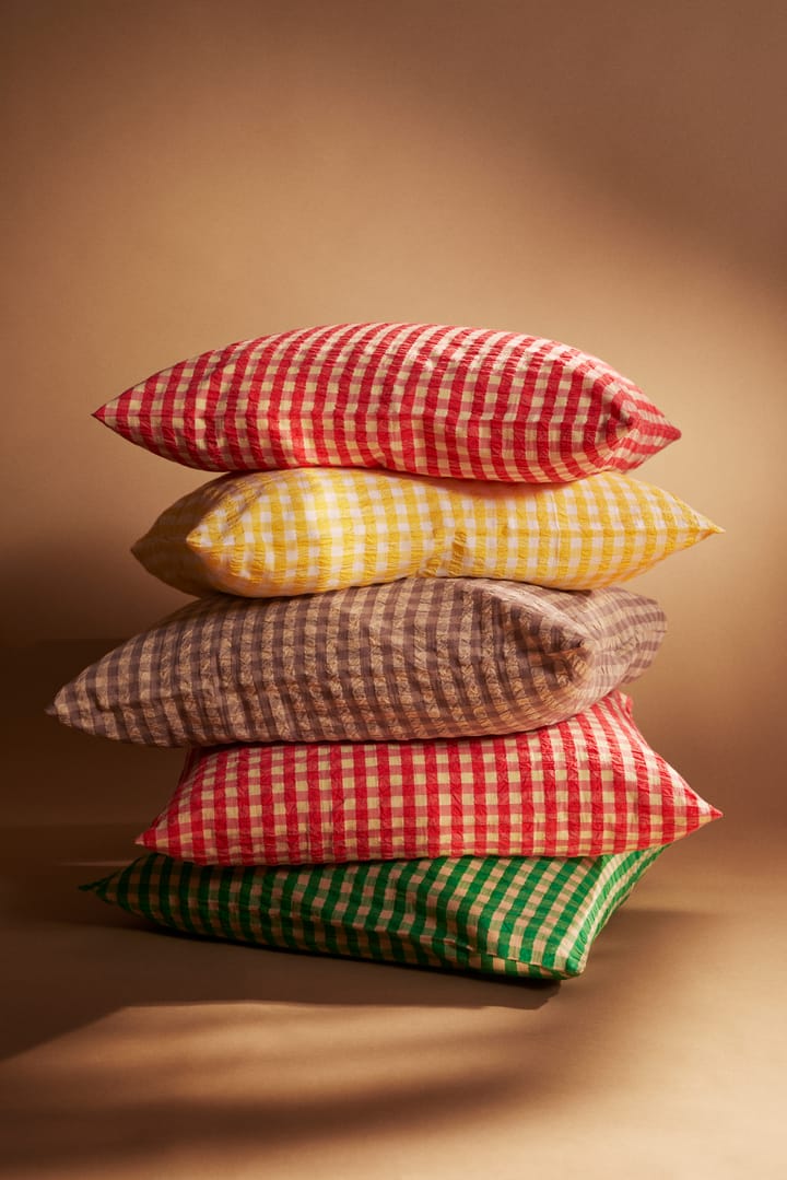 Juego de funda nórdica Bæk&Bølge 150x210 cm, Rojo-amarillo Juna