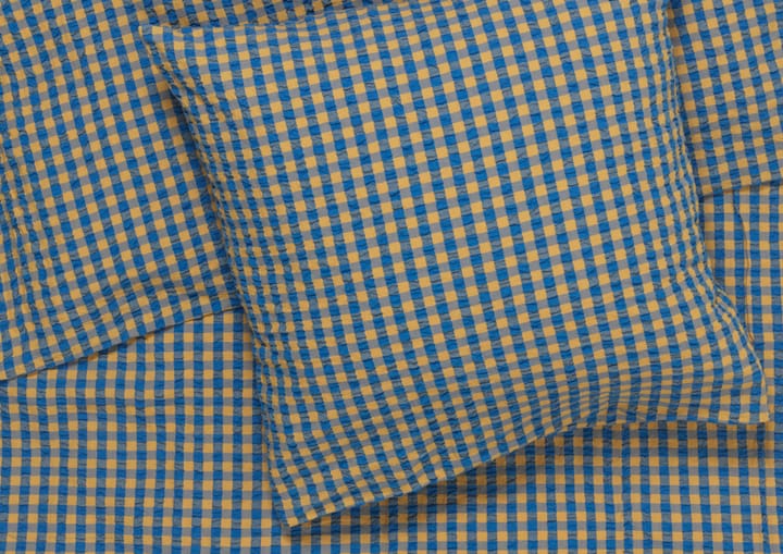 Juego de funda nórdica Bæk&Bølge 220x220 cm, Azul-ocre Juna