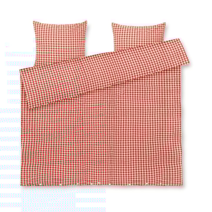 Juego de funda nórdica Bæk&Bølge 220x220 cm - Rojo-amarillo - Juna