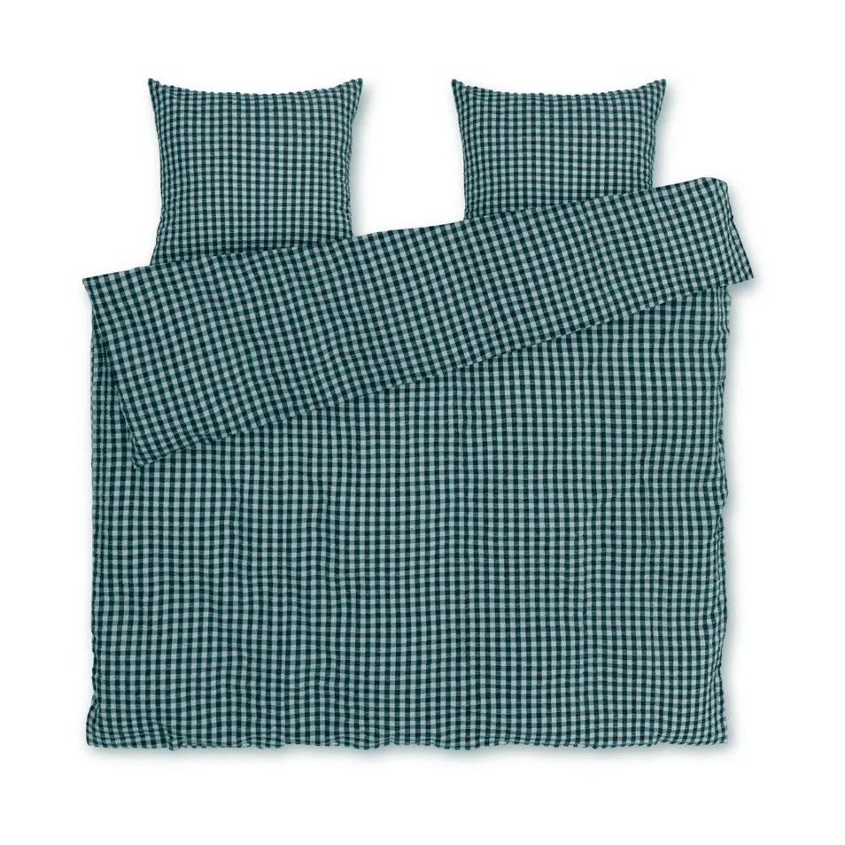 Juego de funda nórdica Bæk&Bølge 220x220 cm, Verde-azul claro Juna